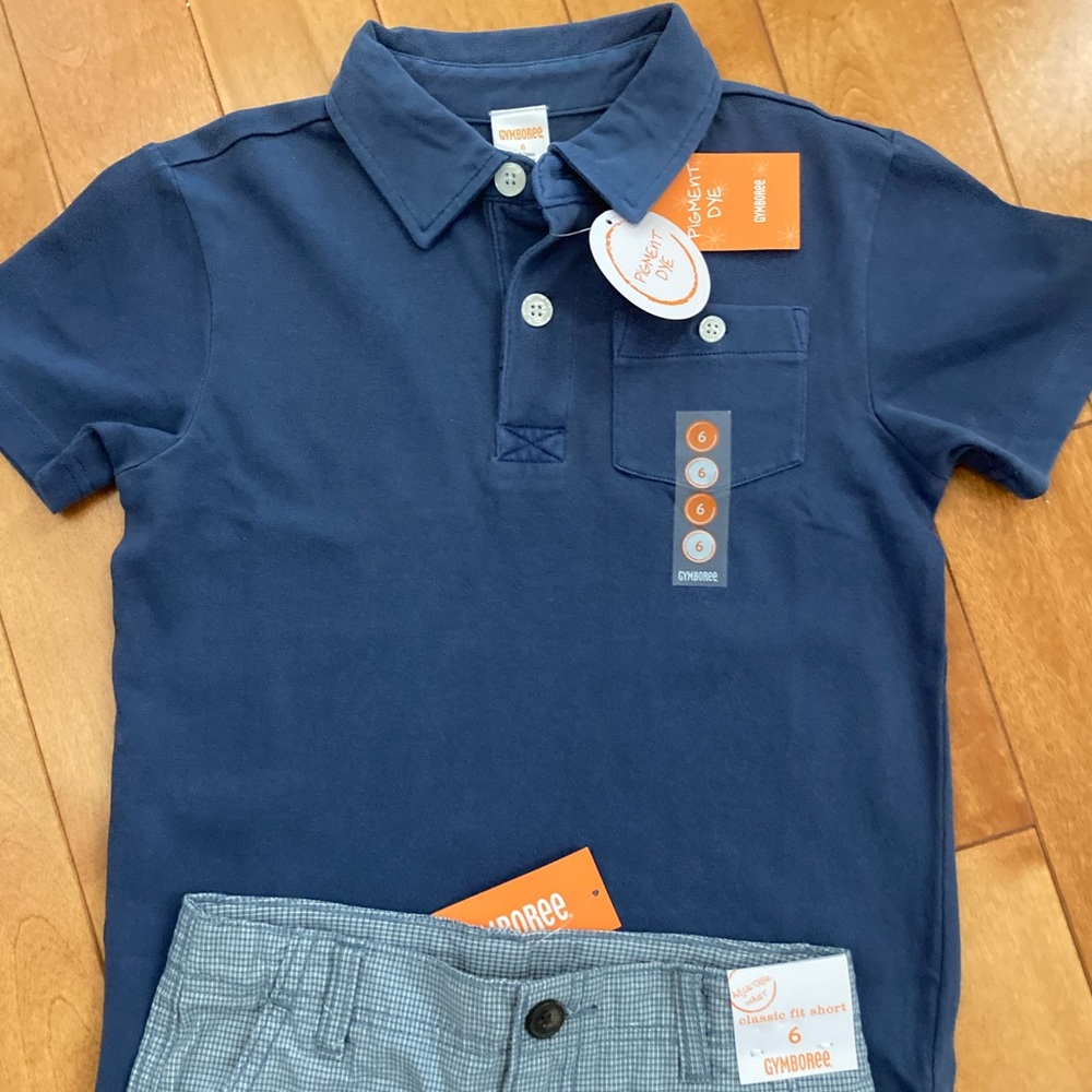NWT Gymboree Blue Polo with Cargo Short Set Size 6 - Picture 5 of 5